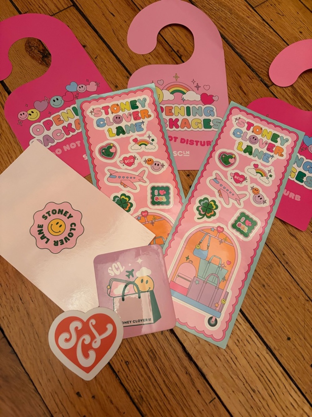 Stoney clover lane stickers postcard and door hangers
